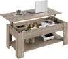 Lift Top Coffee Table with Hidden Compartment and Storage Shelf, Rising Tabletop Dining Table for Living Room Reception Room 2