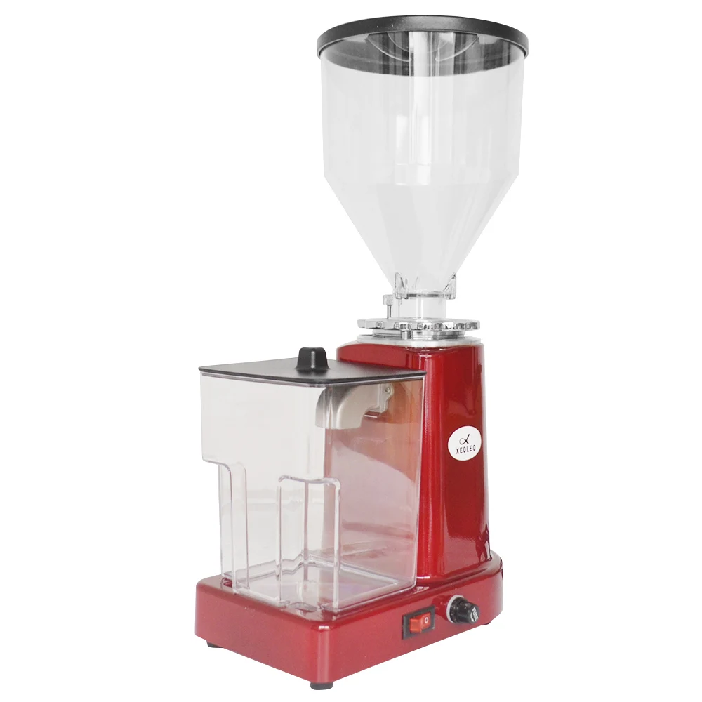 

XEOLEO Electric Coffee grinderr Coffee Milling machine Flat Burr grinder Espresso maker Miller Black/Red