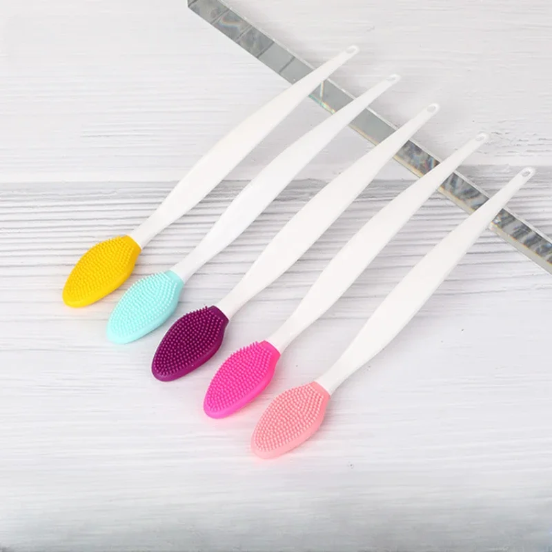 

Exfoliating Facial Cleansing Face Scrub Nose Clean Brush Blackhead Remove Silicone Double-Sided Skin Care Tool
