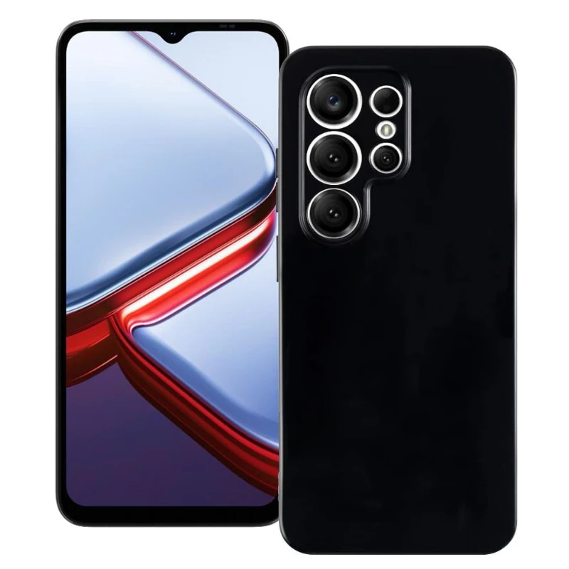 Enhanced TPU Silicone Phone Case - Black Transparent Protective Shell Cover