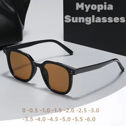 Trendy Polarized Myopia Sunglasses For Men Women Oversized Outdoor Driver Sunglasses UV400 Near Sight Glasses Diopter 0 To -6.0