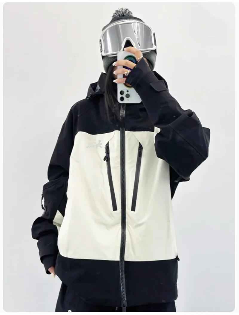 John Snow Hooded Ski Wear Warm Windproof Waterproof Ski Clothes Outdoor Jacket Sports Male And Female Snowboard Coat