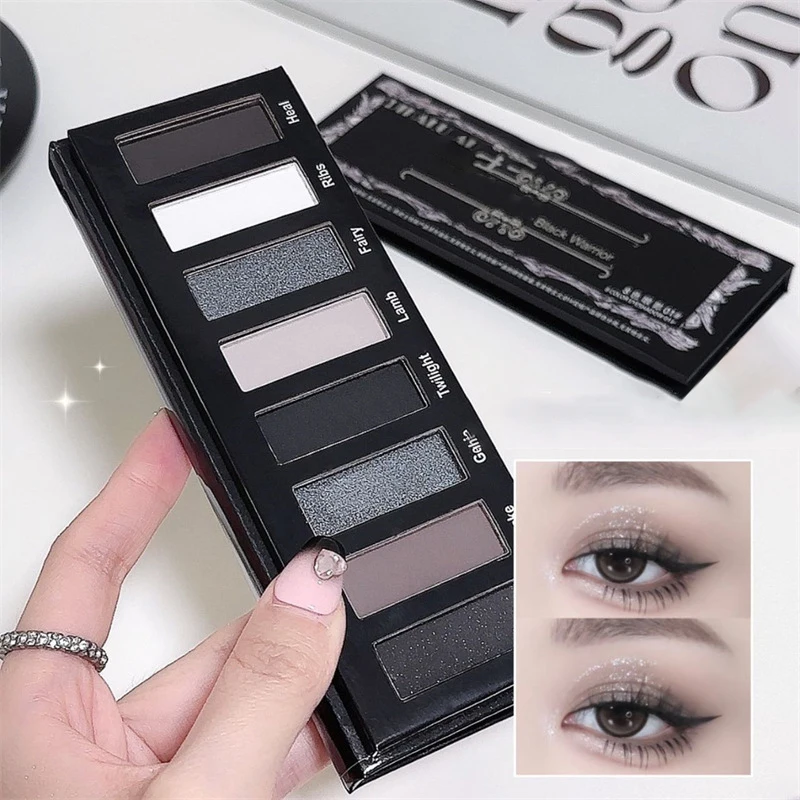 Smoky Eyeshadow Palette 8 Colors,Matte Shimmer Metallic Long Lasting Waterproof Makeup Kit for Women Party Halloween Cosplay - 4