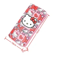 Women Girl Hello Kitty Wallets Japanese Korean Cartoon Cute Long Zipper Wallet Bag Student Lady Coin Purse Mobile Phone Bag Pink 2