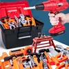 Children Toolbox Toy Boy Simulation Maintenance Electric Drill Platform Repair Baby Screw Assembly 2