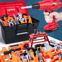Children Toolbox Toy Boy Simulation Maintenance Electric Drill Platform Repair Baby Screw Assembly 2