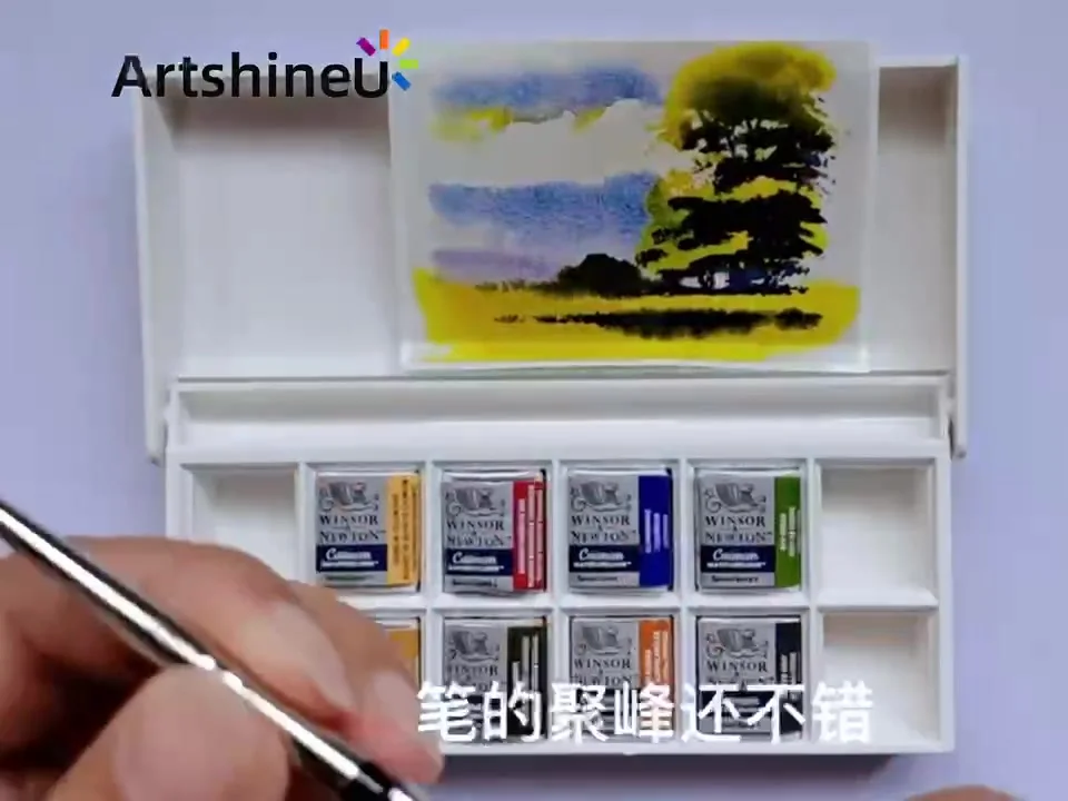 Набор акварельных красок Winsor & Newton из хлопка портативный для путешествий 8