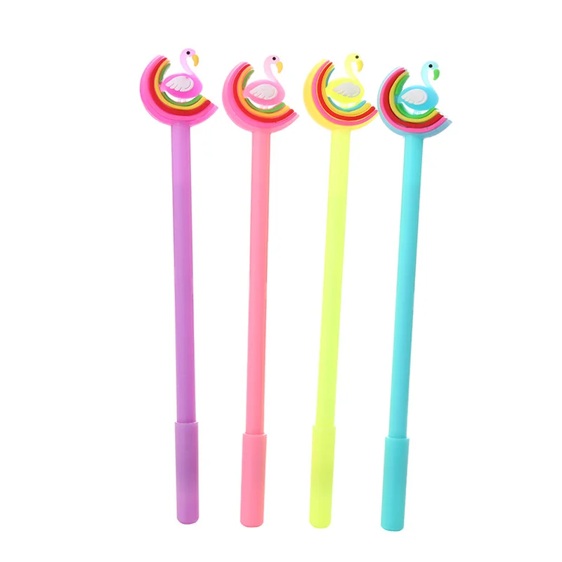 40 PCs Creative Stationery Rainbow Swan Neutral Pens Cartoon Student Office Products Gel Pens Set Wholesale