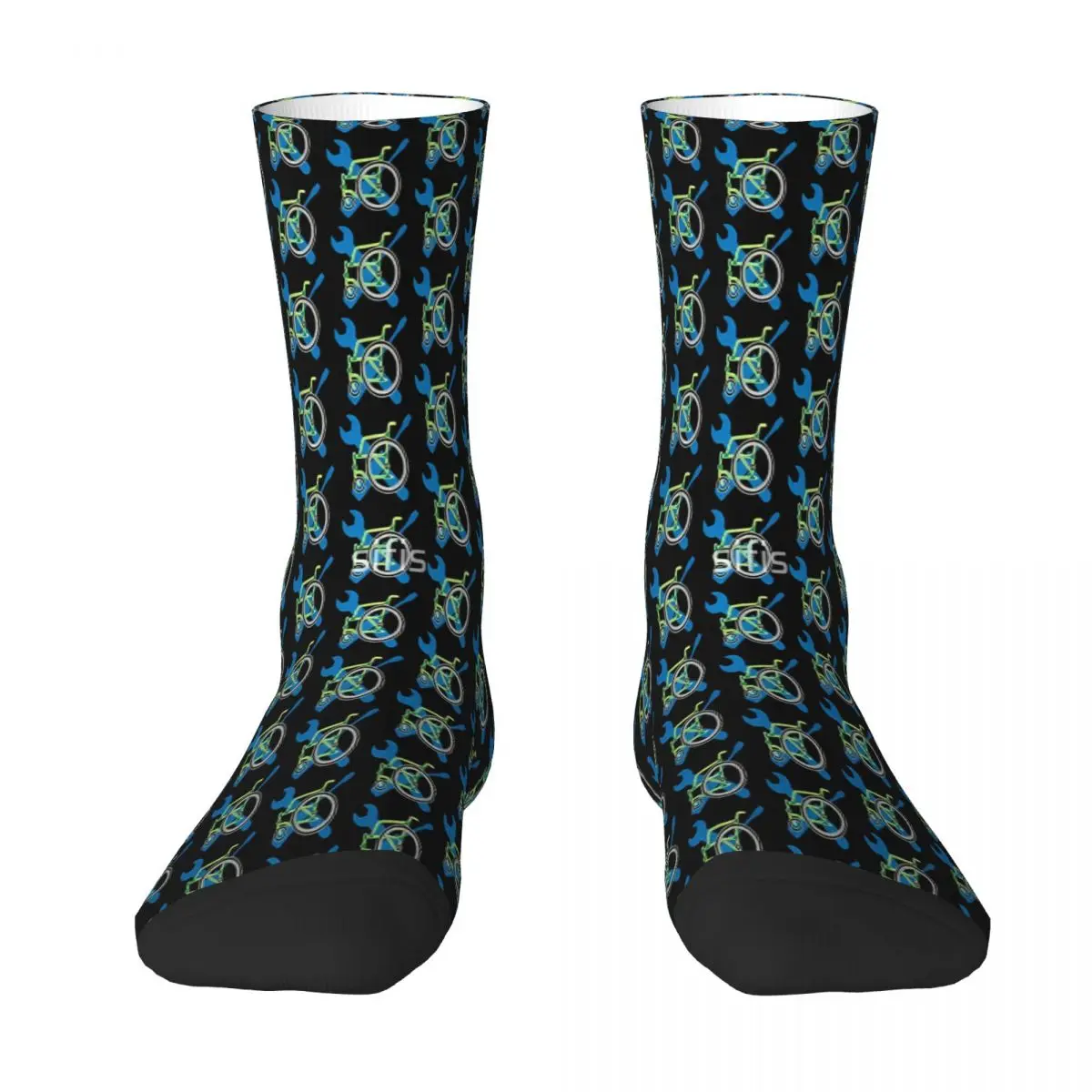 

Wheelchair Service Icon Sock Socks Men Women Polyester Stockings Customizable Funny
