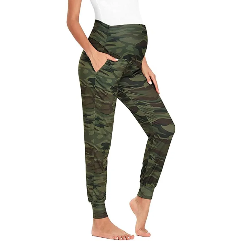 Maternity Yoga Pants Seamless Knitted Sports Pants Pregnant Women Moisture-wicking Quick-drying Breathable Belly Support Pants 3