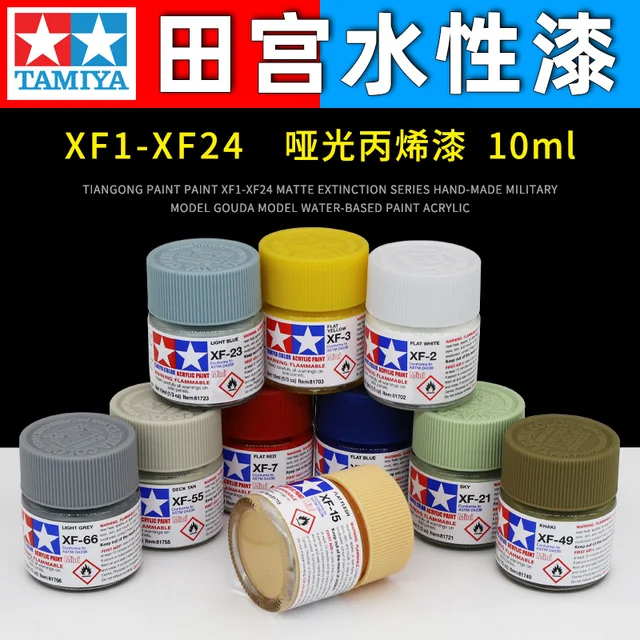 TAMIYA Paint Pigments Matte Finish Acrylic Water-based  Extinction Model Coloring Hand Coating Spray  Military XF1-XF24 1