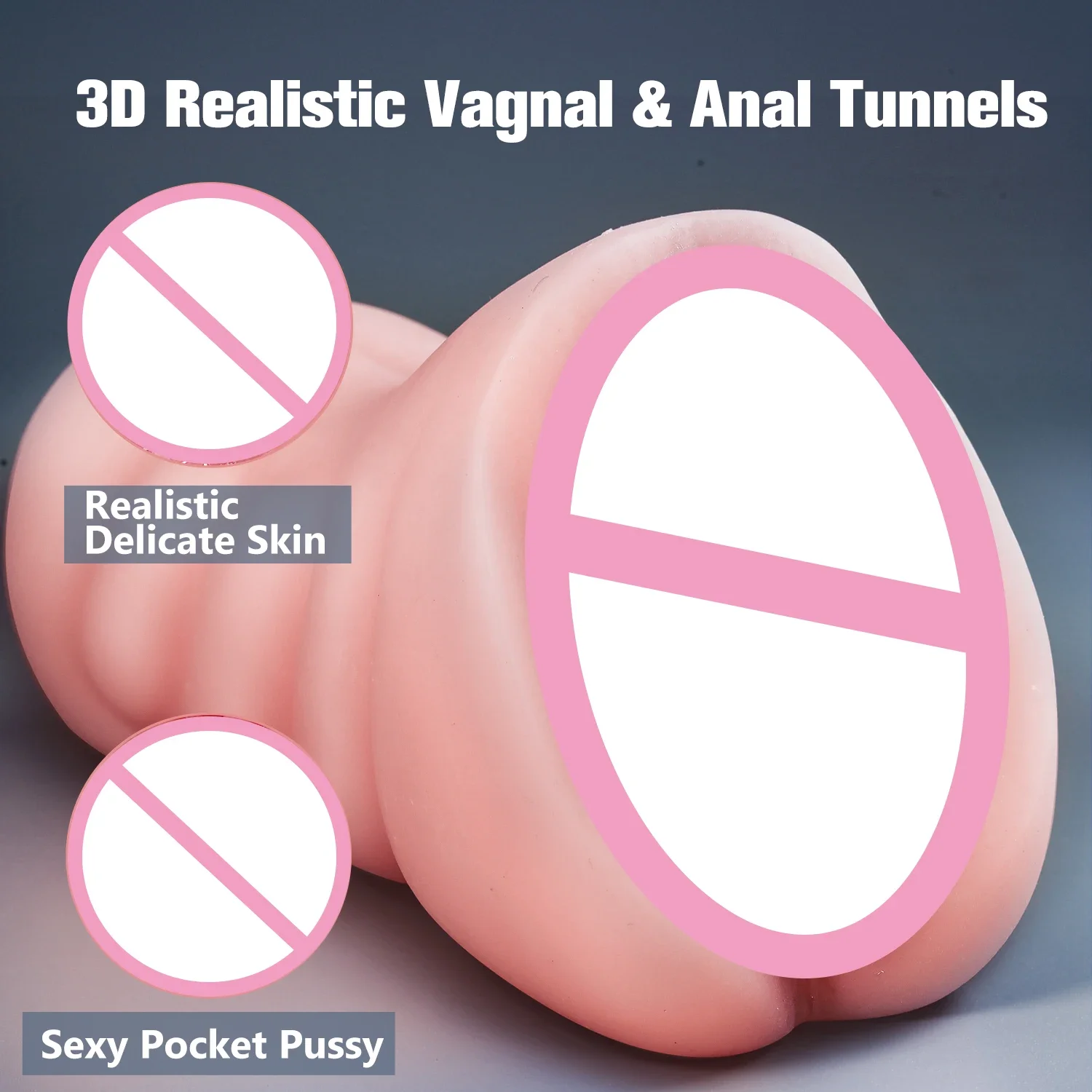 Male Masturbator Sex Real Vagina Pussy Oral Licking Anal Ass Masturbation Cup Adult Games Erotic Products