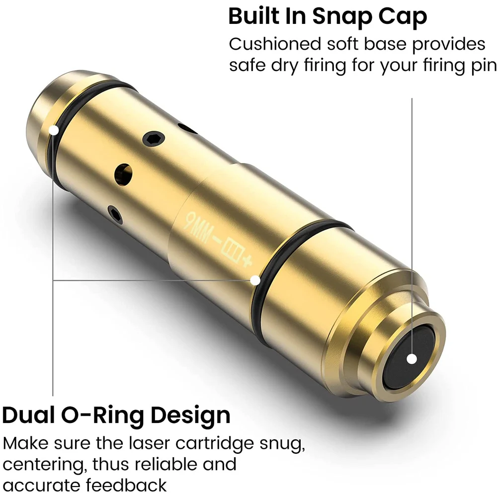Tactical Training Laser Bullet 9mm Bore Sight Cal for Dry Firing Training 380ACP 40S&W Hunting Red Dot Laser Bore Sight laser sight red dot laser sight laser bore sight dry fire laser trainer