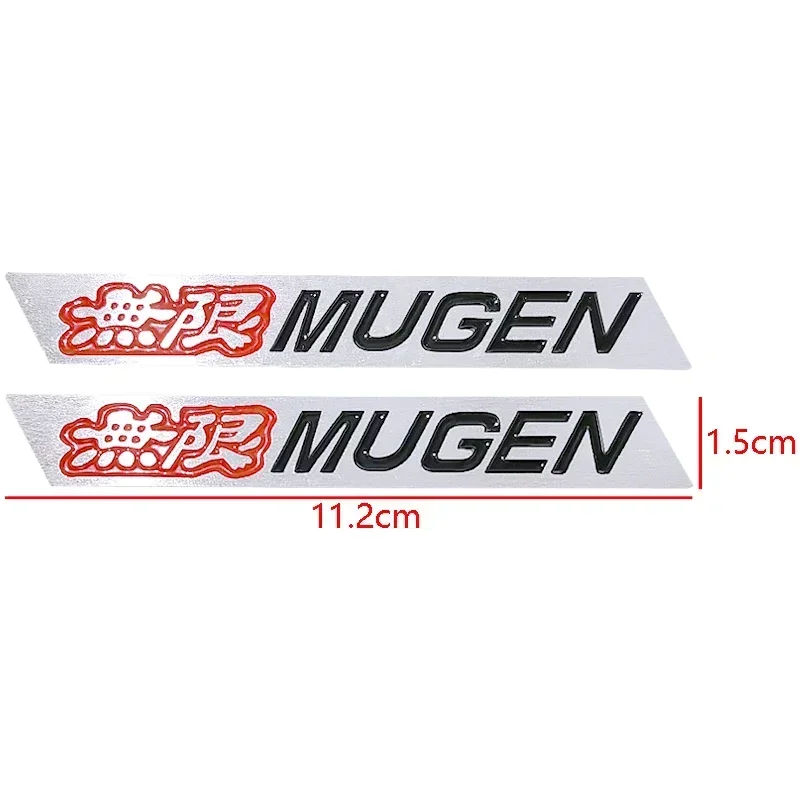 2PCS Metal Mugen Logo Car Rear Trunk Emblem Fender Badge Sticker Decals for Honda Jazz Pilot Civic Accord City FIT CRV HRV