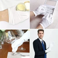 1 paire de gants en coton blanc pour hommes, uniforme de smoking formel, garde d'honneur, défilé, Costume de cérémonie, Cosplay, pièce de monnaie, bijoux, gant de majordome 6