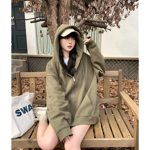 Women 2022 Spring Vintage Camouflage Army Green Zipper Button Jackets  Blouses Outwear Coats Blouses female Jacket Wholesale Y298 - AliExpress
