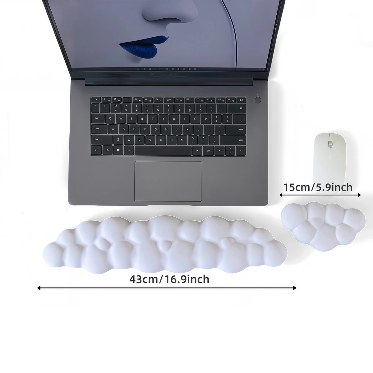 구름 모양 손목 받침대 패드 미끄럼 방지 데스크 매트 메모리폼 손목 받침대 인체공학적 마우스 패드 타이핑 손목 받침대 사무용품