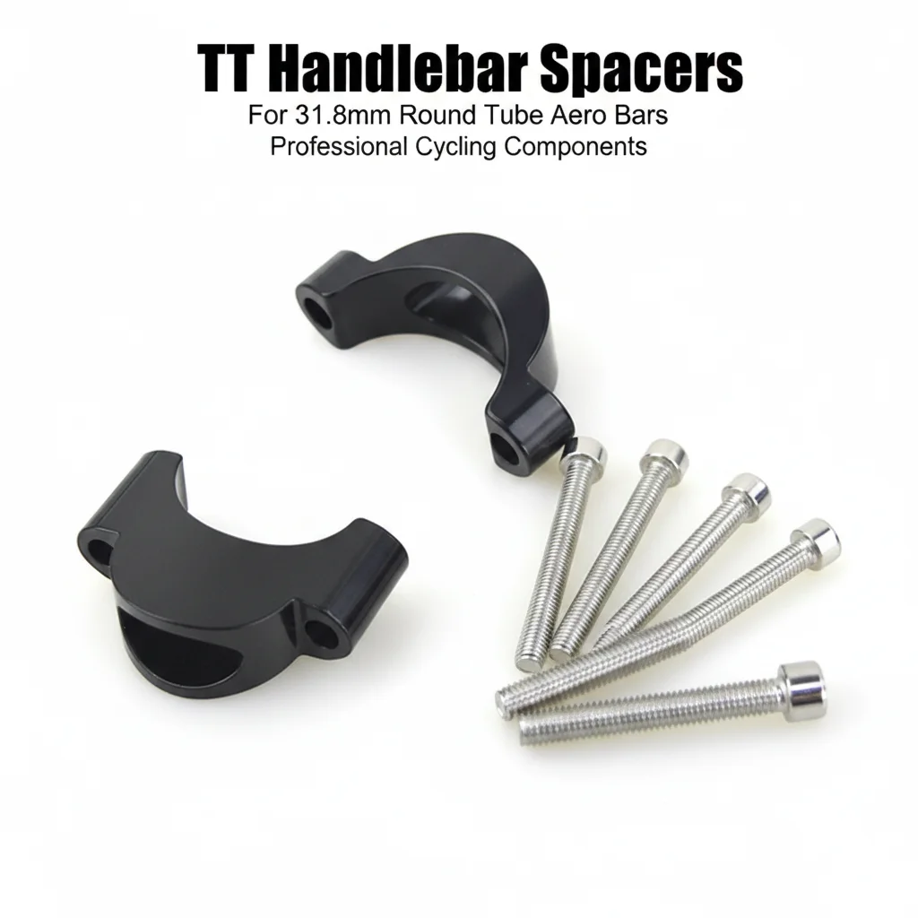 Espaciador Elevador de Manillar TT Aerobar de Aleación de Aluminio para Manillares de 31.8mm – Kit de Extensión Modular Apilable de 10mm/20mm para Bicicletas de Carretera y Triatlón