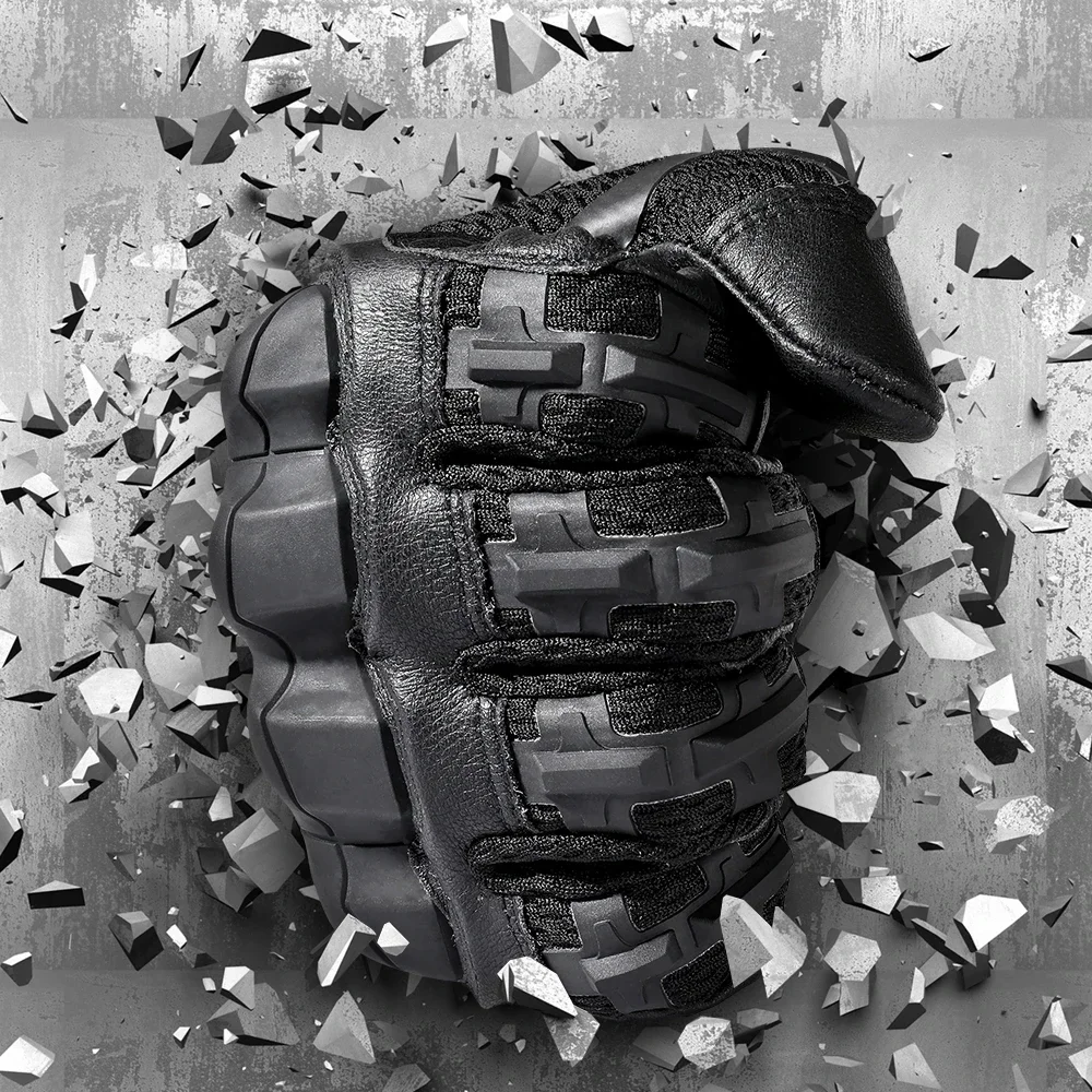 Tactical Full Finger Gloves Paintball Shoot Airsoft Work Fishing PU Leather Touch Screen Rubber Protective Mittens