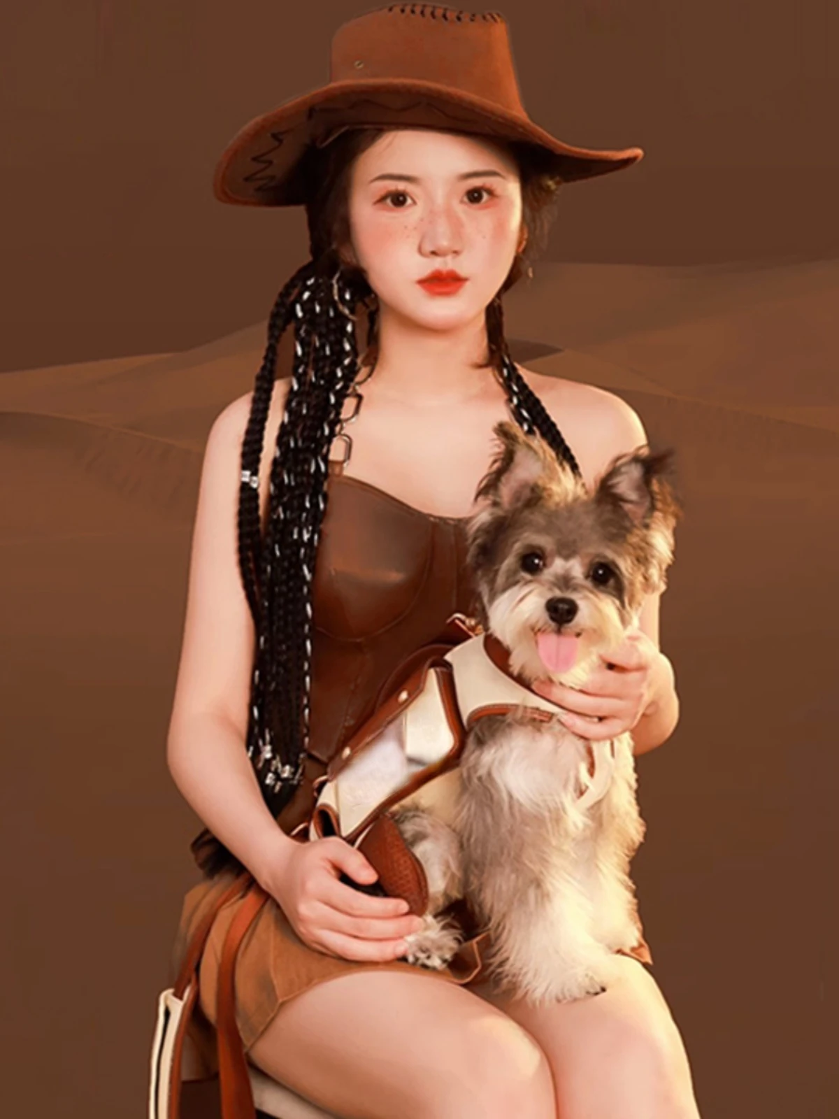 

Dog Diaper Bag One Shoulder Chest Strap Pet Backpack Cat Small