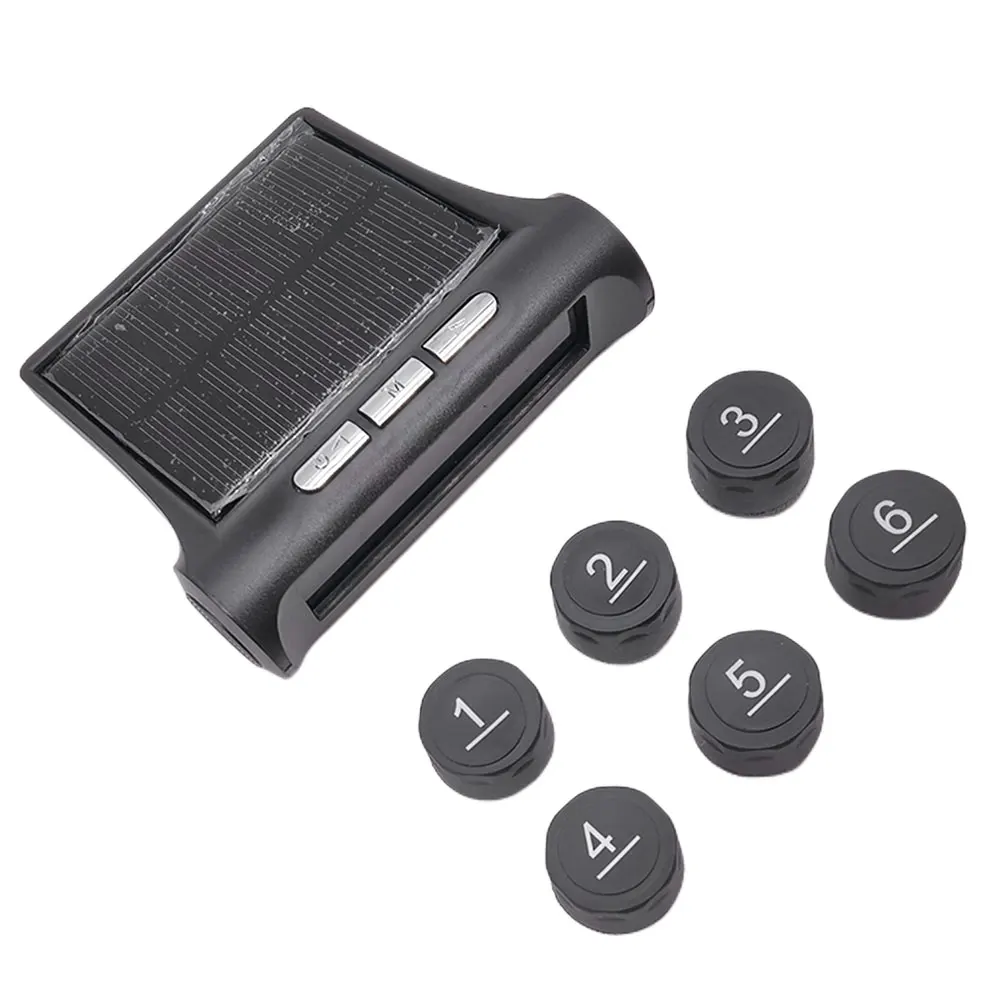 Solar Truck TPMS Tire Pressure Monitor 6 External Sensor LCD Display Car Tire Pressure Monitoring Tyre Temperature Alarm System 14