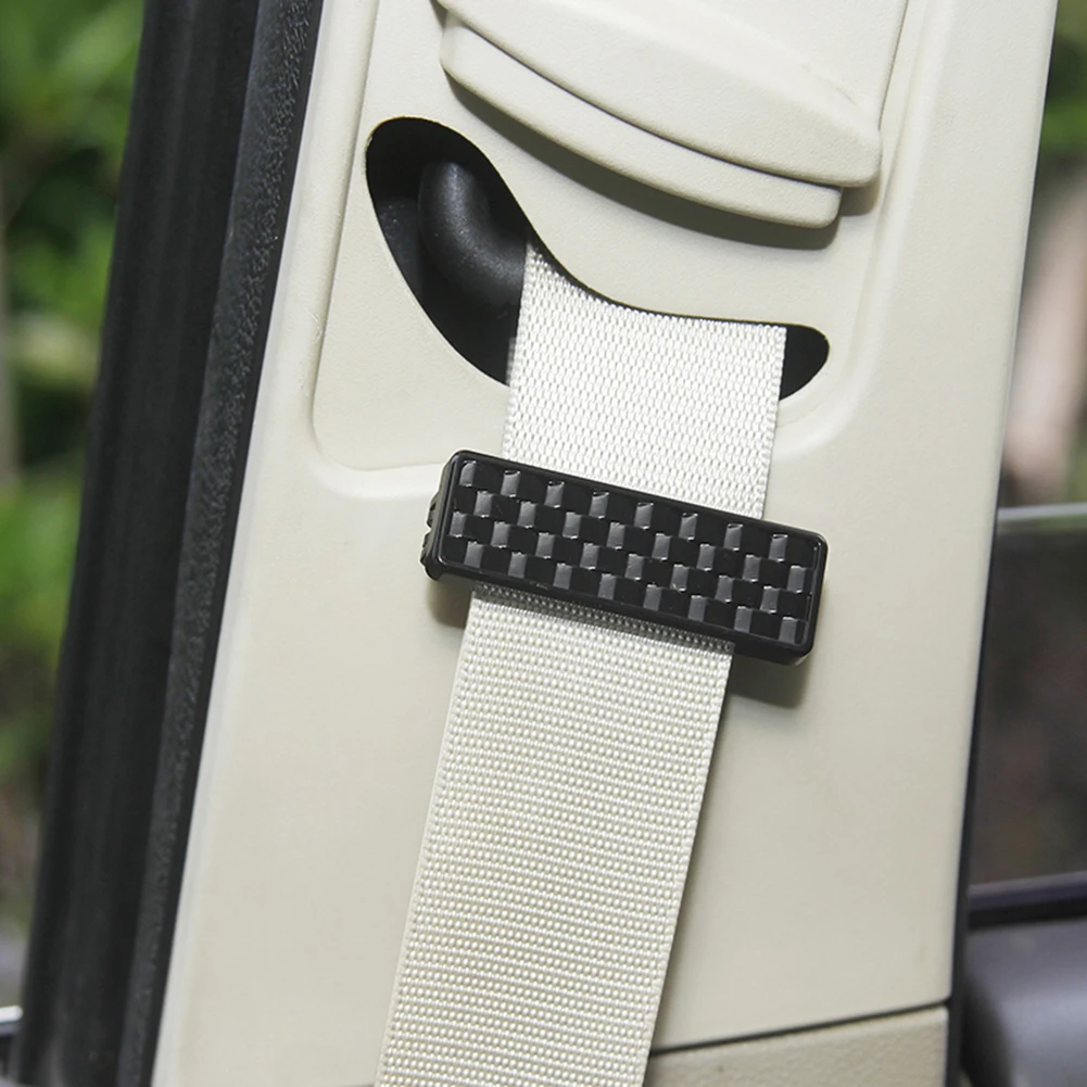 2pcs ABS Car Seat Belt Clips Buckles Shoulder Tension Adjuster Strap Clamps