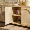 Modern 70" Reeded Sideboard, Credenza with Doors for Dining Room, Media and Game Storage, Buffet Cabinet with Cord Management 6