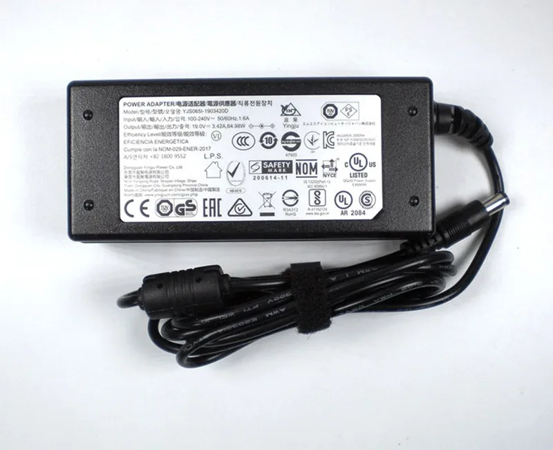 MSI 기가바이트 GB-BXi5H-4200 LCD LED 모니터 전원 공급 장치용 AC 전원 어댑터 YJS065I-1903420D, 19V 3.42 A 65W 충전기
