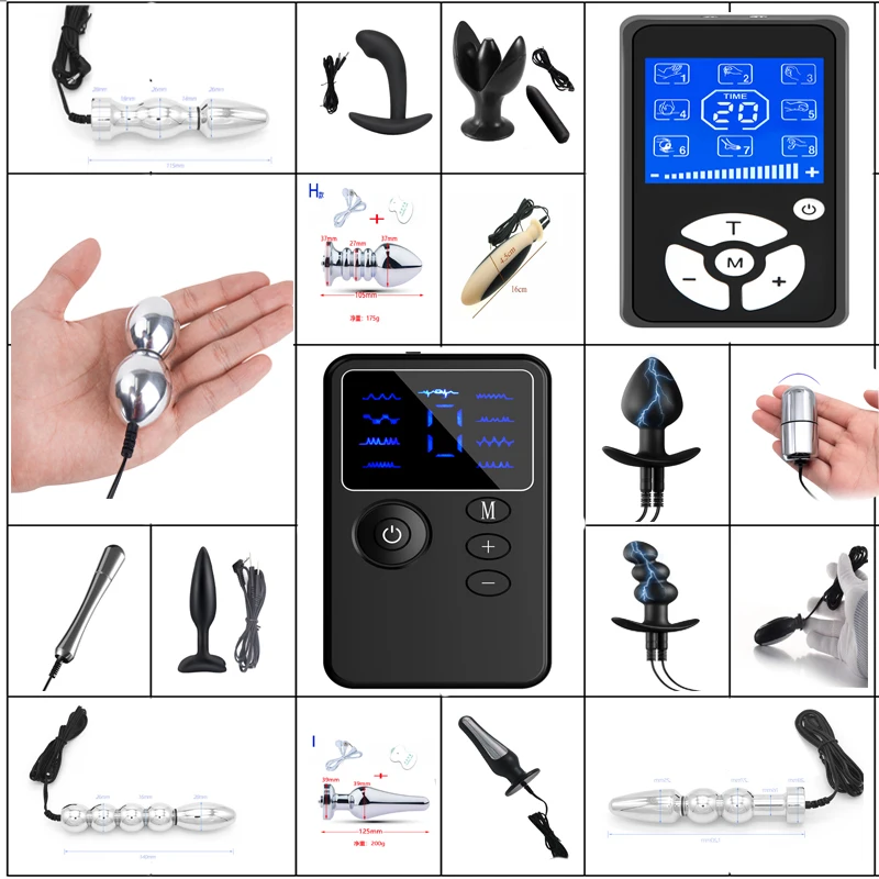 Electro Sex Toys Electric Sex Toys Electric Shocker Anal Butt Plug Electrosex Bdsm Vagina Anus Ass Dilator Electrostimulator Estim Buttplug Bi-Polar