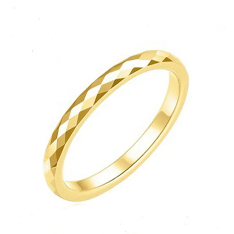 Stainless Steel Rings Fashion Tungsten Carbide Rings For Men Women Golden Bands Jewelry Accessoeries Engagement Ring 3mm/4mm