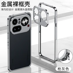 Luxury Aluminum Alloy Frame Phone Case with Shockproof Design and Metal Lens Protector for Nothing Phone (4a) Pro (Grey)