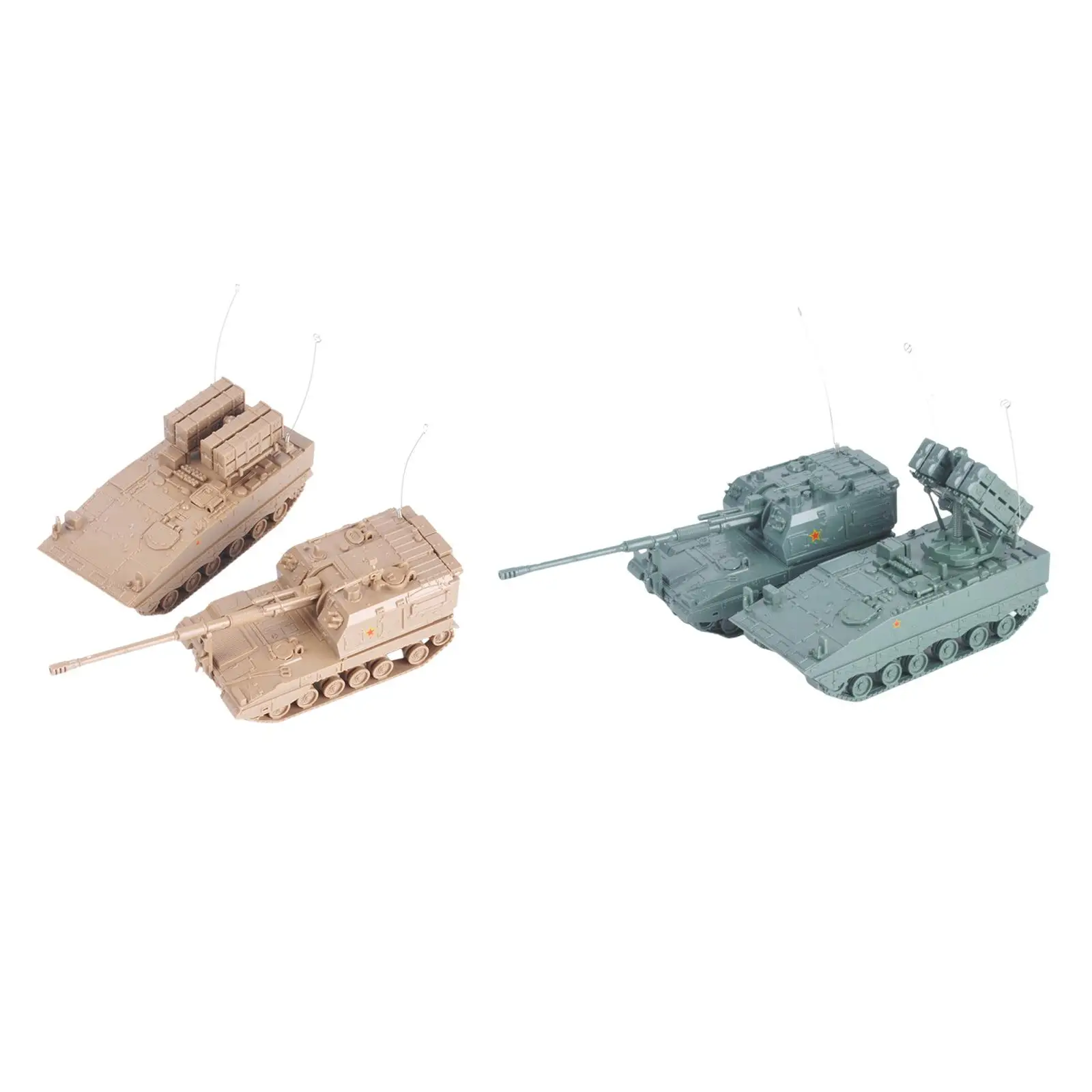 

2Pcs 1:72 Scale 4D Tank Model Armored Vehicle Tank Model Puzzle Collectible for Party Favors Boy Girls Table Scene Birthday Gift