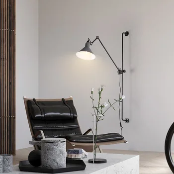 Industrial Rotating Rocker Arm LED Wall Lamp 1