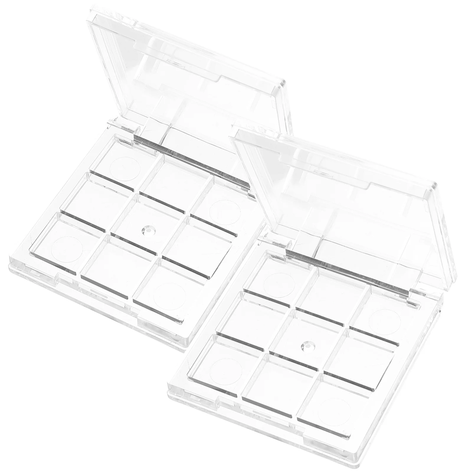 Eyeshadow Empty Palette Box Sample Makeup Lipstick Container Case Containers Pans Storage Tray Painting Plastic Jar Refillable uxcell 3 6pc white paint plastic palettes 6 well rectangular watercolor oil palette painting tray artist craft palettes for kids