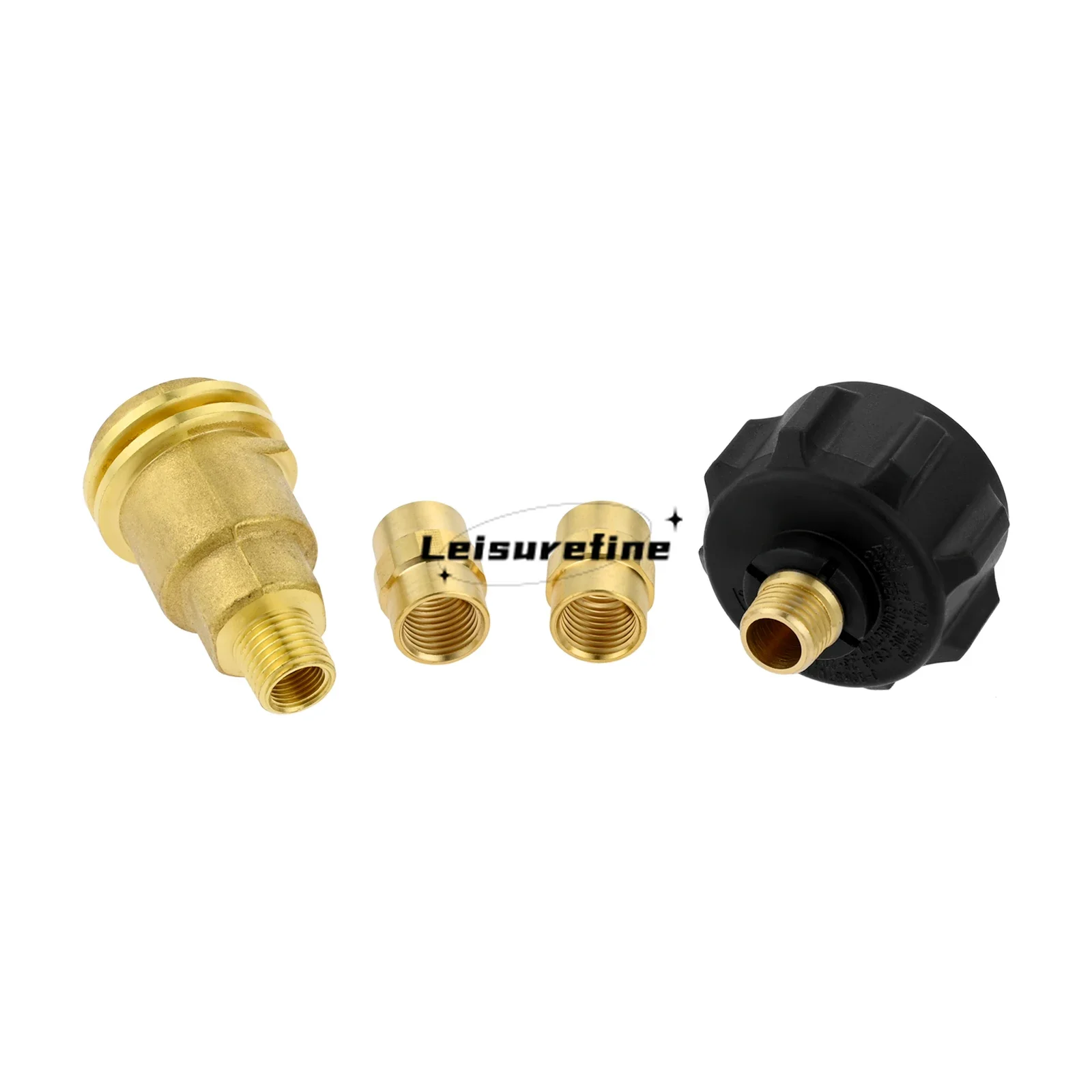 4pcs/1set 1/4" Brass Propane Gas Fitting Adapter QCC1/Type 1 Male & POL Female Connector Female Pipe Fitting BBQ Camping Heating