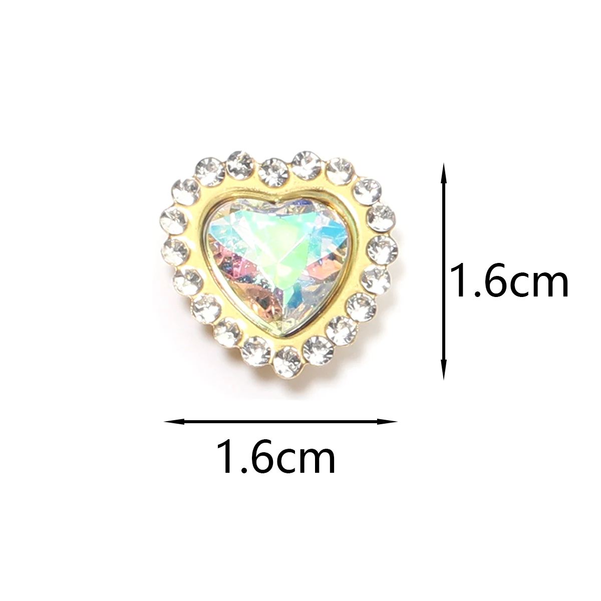 Heart Rhinestone Sew Beads 5