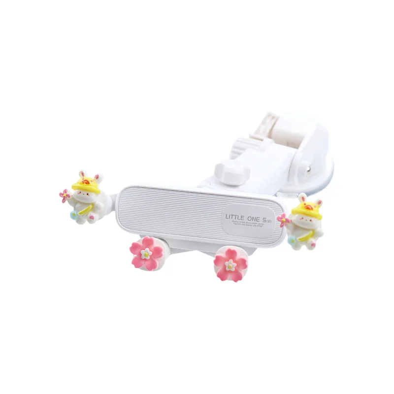 Multi-Function Car Phone Holder - Cartoon Style Suction Cup Mount for Air Vent, Gravity Support Stand for Navigation & Daily Use