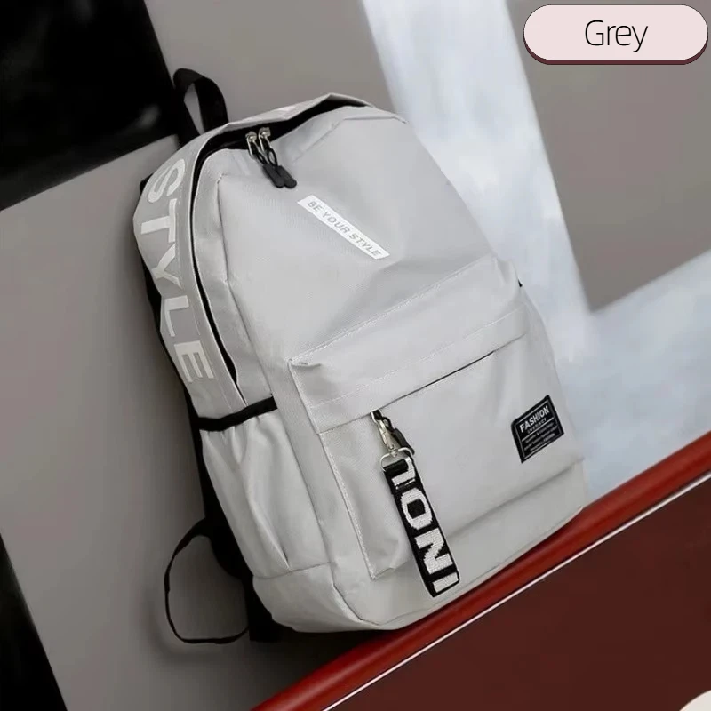Fashion trend backpack backpack for men and women junior high school high school student bag large capacity korean version of th