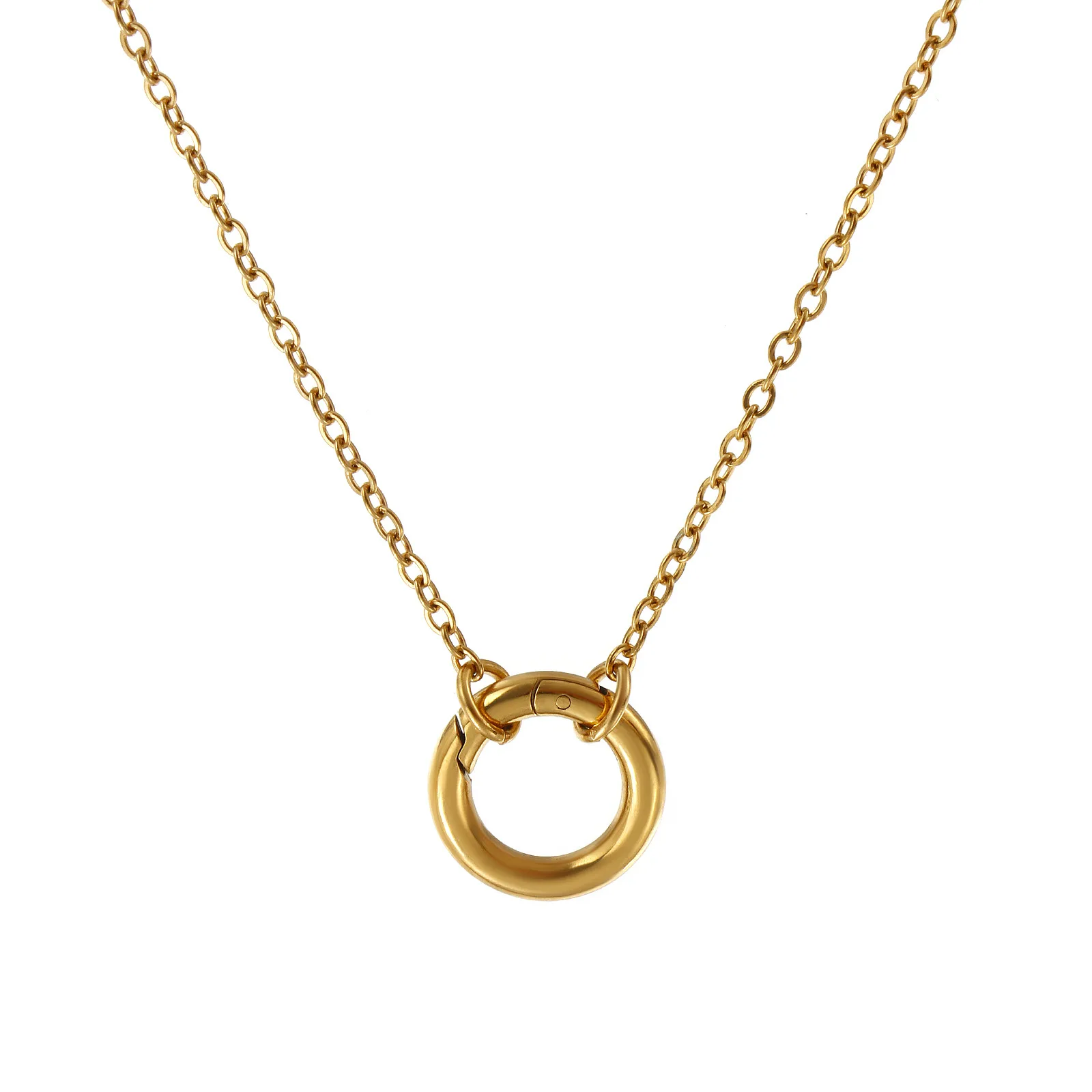 1 Stück Halskette 18K Vergoldet 304 Edelstahl Mit Federringverschluss Für Frauen Geschenk – Detail 9