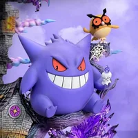 ⁦مجسم عائلة تطور غينغار (بوكيمون) طول 32 سم | Official Bandai Pokémon Gengar Evolution Family 32cm⁩ - الصورة ⁦3⁩
