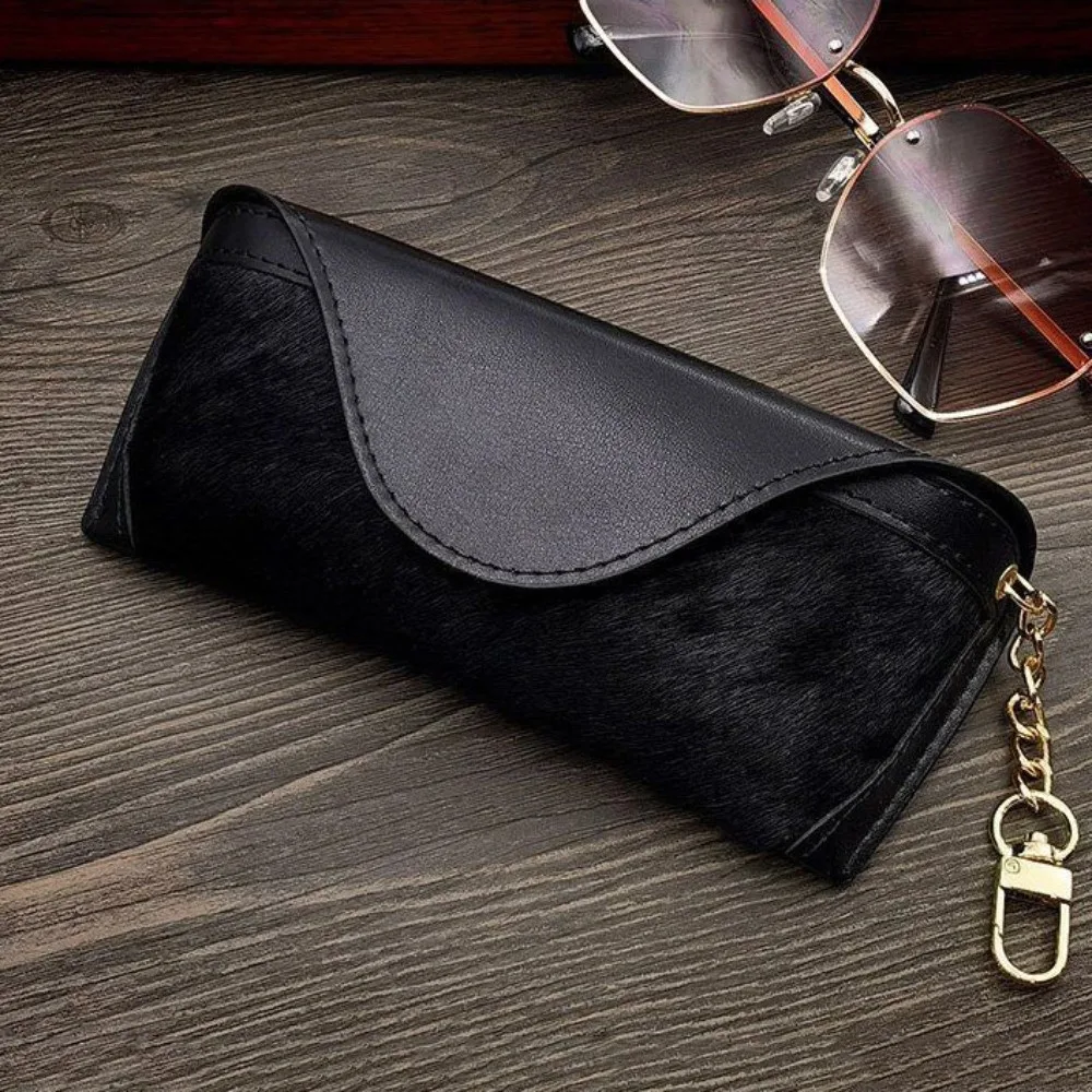 Leopard Print PU Leather Eyewear Protector with Lanyard