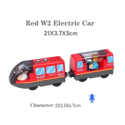Battery Operated Electric Locomotive Train Set (Red W2 Car)