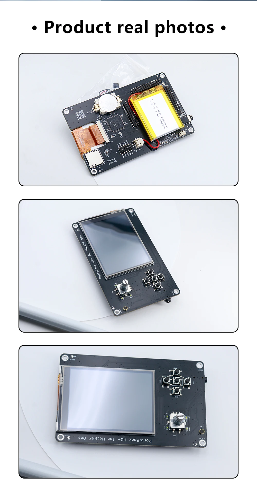 Portapack H2 Touchscreen-Erweiterungsplatine Für Hackrf One, Akkuladung, Tcxo-Takt, Audio-Eingang/-Ausgang, Tf-Kartensteckplatz S840A009Cce074623A81F7Ca36D1Ba735D