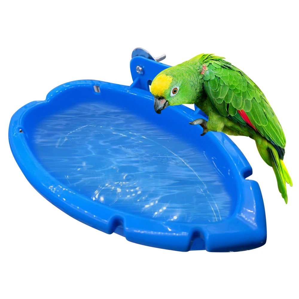 Bird Baths Tub Parrot Hanging Cage Feeder Bird Food Water Bowl Bird
