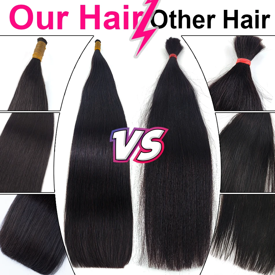 100% Human Hair Bulk Cabelo Humano No Weft Unprocessed Vietnamese Human Hair 10a 18-30 Inches Hair Bulk Braiding Straight Hair 6