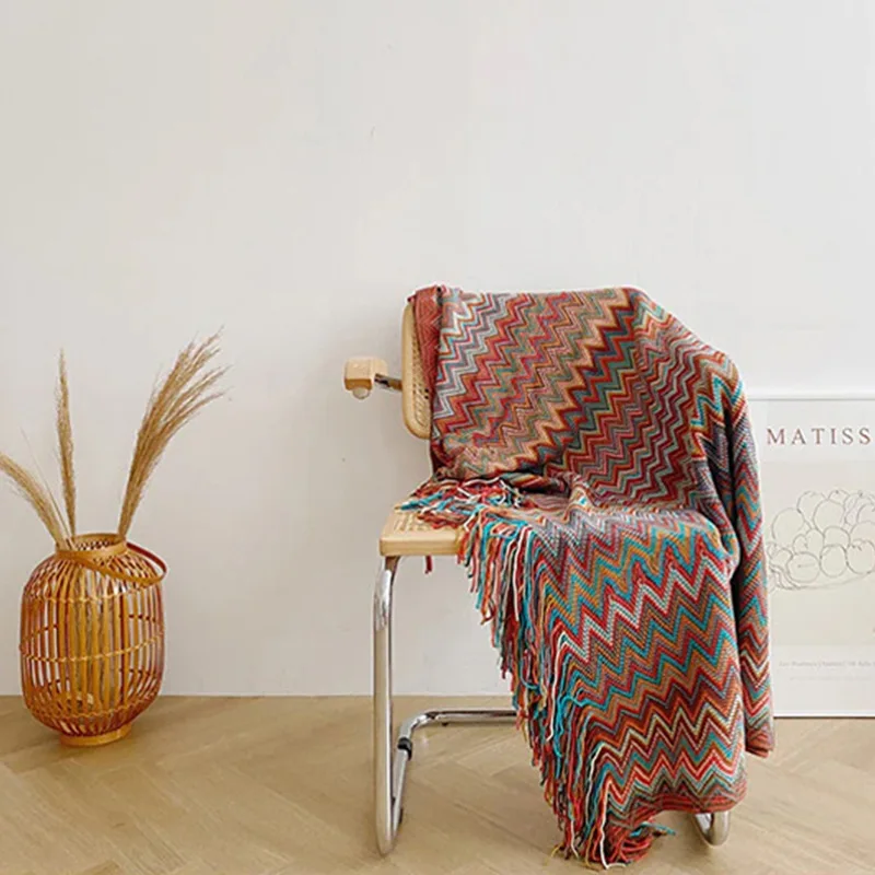 

Bohemian Style Thread Blanket Knitted Blanket Cover Blanket Summer Office Nap Air Conditioning Blanket Outdoor Camping Blanket
