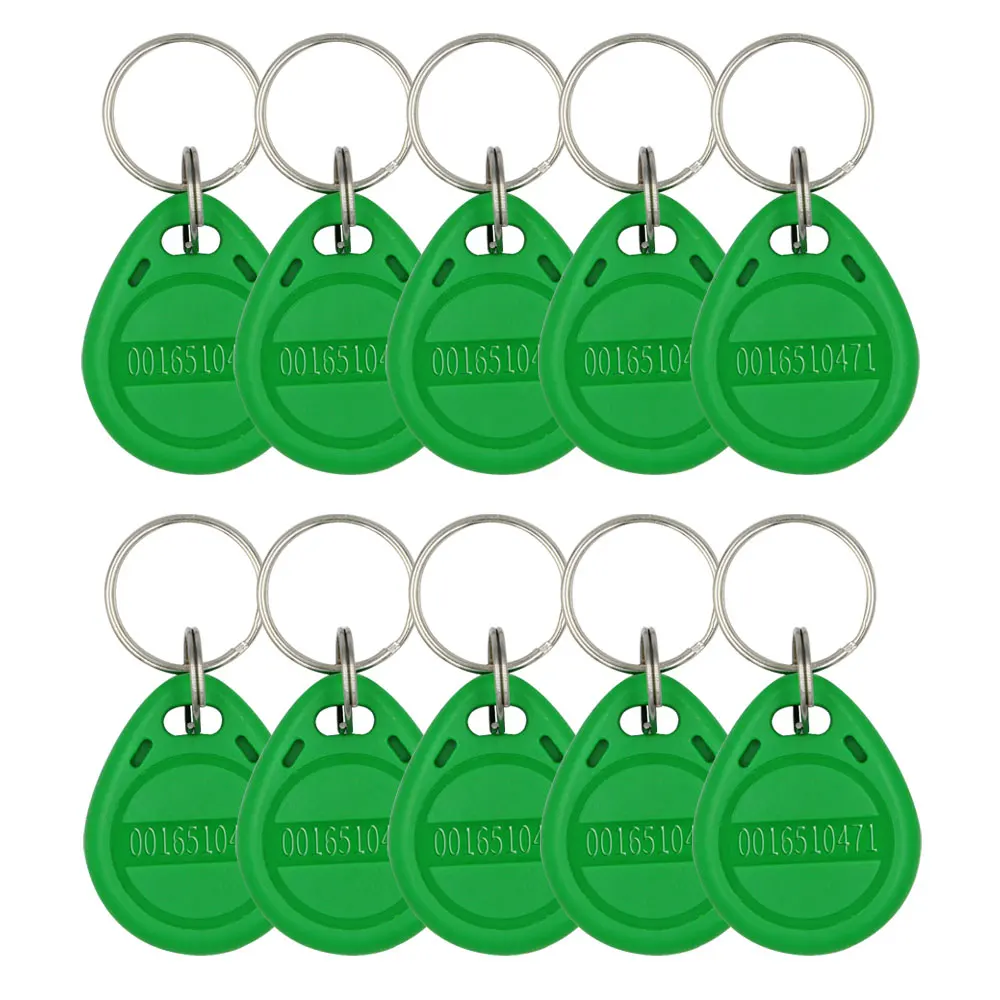 10pcs RFID Keychain Card Tags for Door Entry Access Control Management