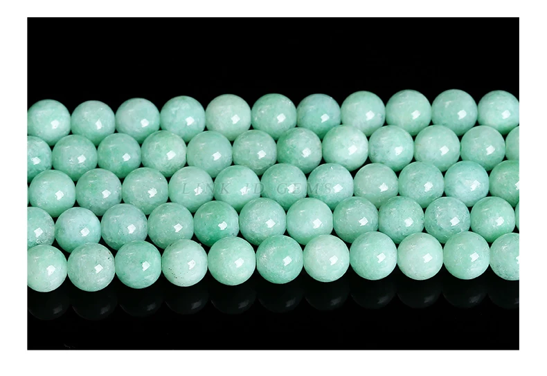 4 6 8 10 12mm burmesische Jadesteinperlen, natürliche lose Abstandsperlen für die Schmuckherstellung, runde Perlen, DIY-Armbandzubehör, 15'' – Detail 4
