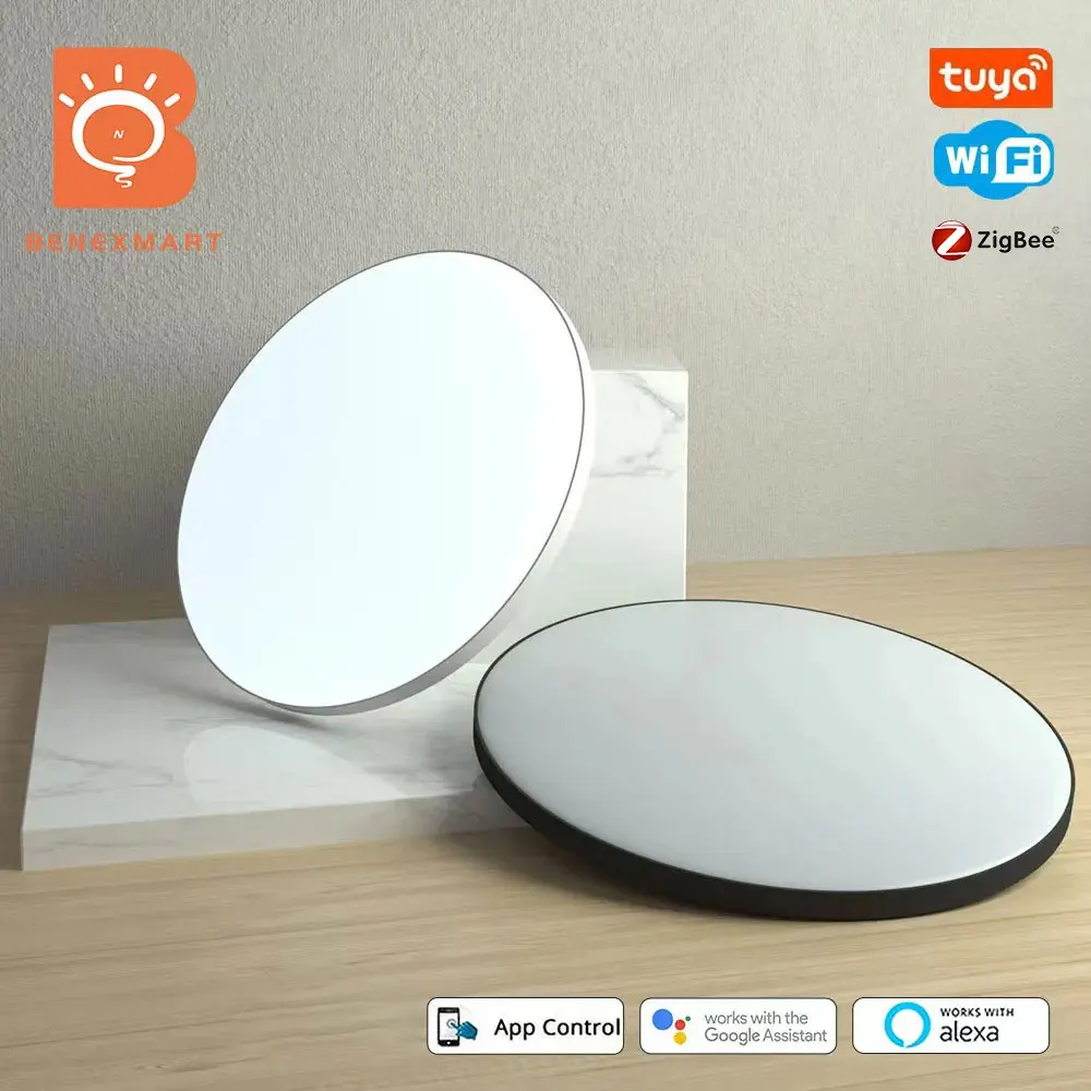 Smart LED Ceiling Light 24W IP54 Tuya Zigbee WiFi RGBCW Dimmable Ultrathin Surface Mounting Lamp Alexa Google Home Voice led light led ceiling light