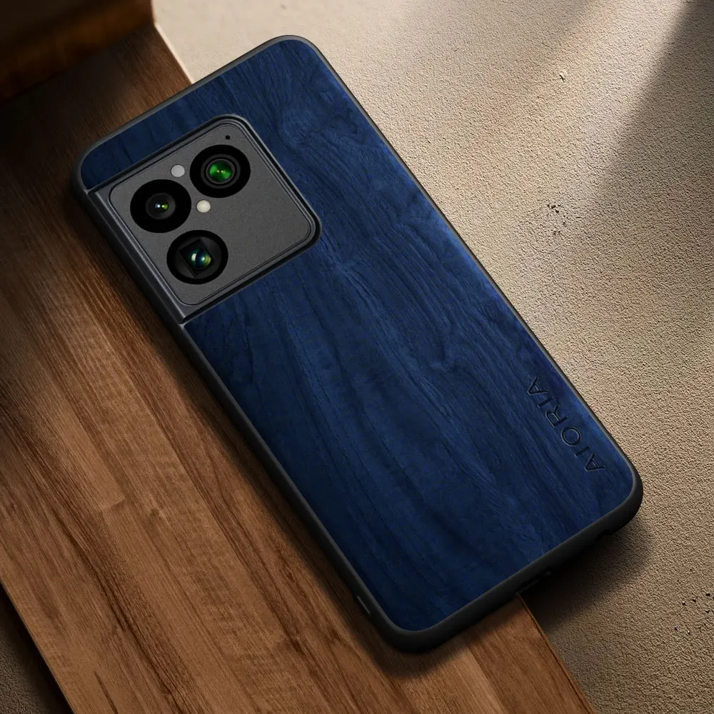 Elegant Retro Wooden Pattern PU Leather Phone Case